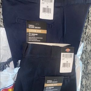 2 DICKIES SHORTS BLACK AND BLUE